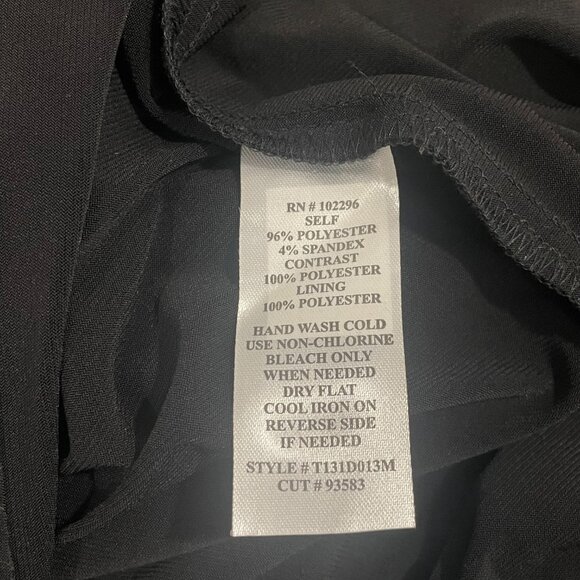 Connected Apparel Black Cape Sleeve Chiffon Midi Dress Cocktail Evening Gown 14 - Picture 9 of 9